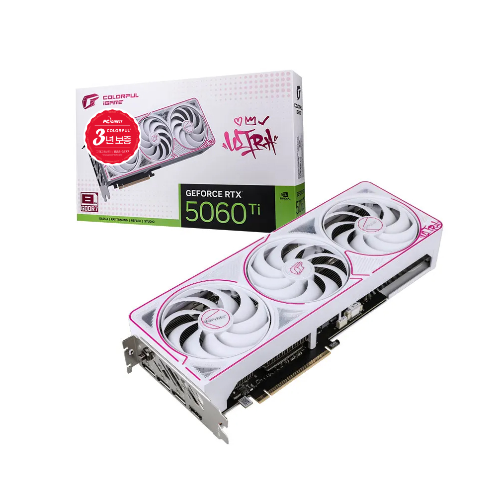 Colorful iGame 지포스 RTX 5060 Ti ULTRA OC White D7 8GB 피씨디렉트