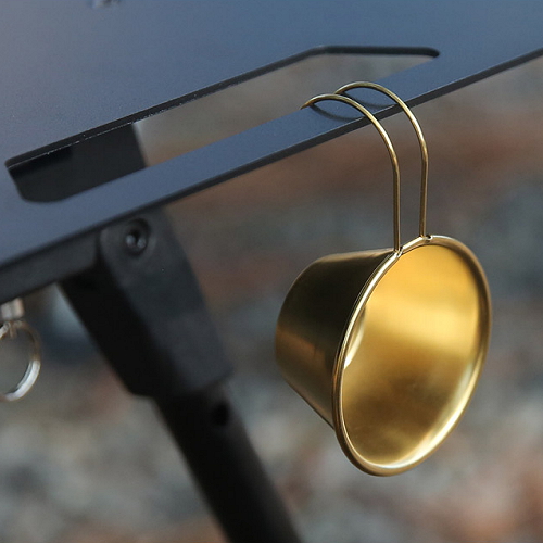 캠핑문  캠핑 304스텐레스 소주잔 골드티타늄 코팅 40ml