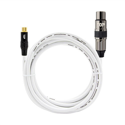 HDTOP  RCA to XLR FF 화이트 케이블