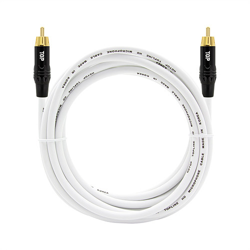 HDTOP  RCA MM 화이트 케이블