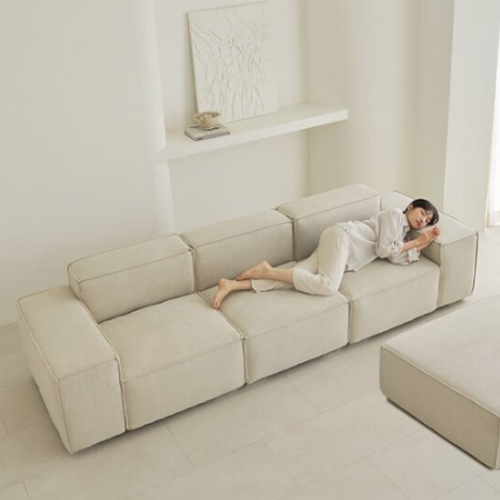 더젠 하페스모던 모듈형 직조 패브릭 소파 4인용