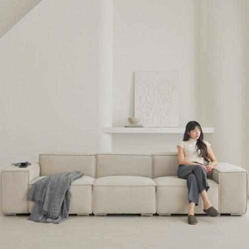 더젠 하페스모던 모듈형 직조 패브릭 소파 4인용