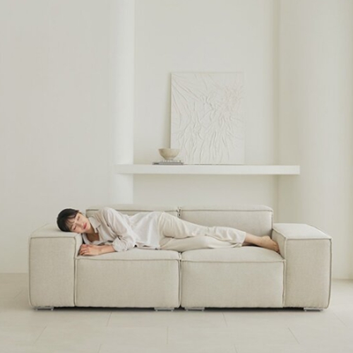 더젠 하페스모던 모듈형 직조 패브릭 소파 3인용