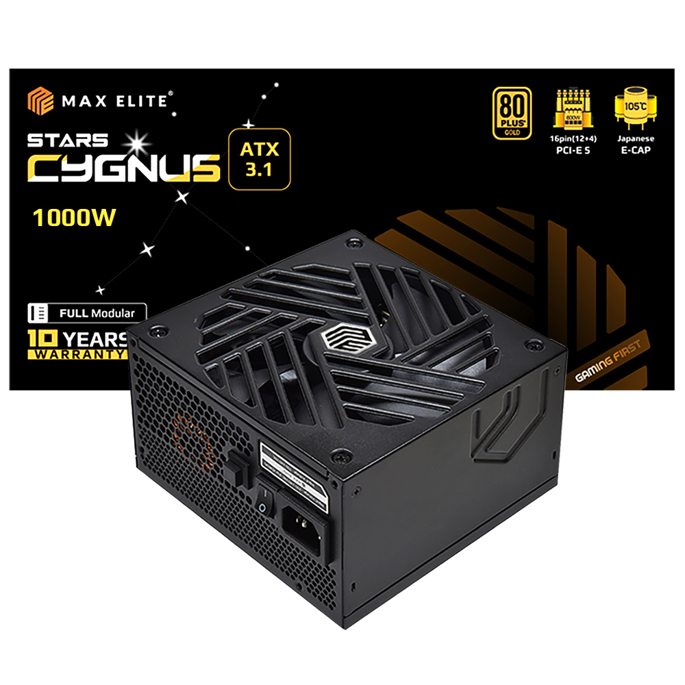 맥스엘리트  STARS CYGNUS 1200W 80PLUS골드 풀모듈러 ATX3.1