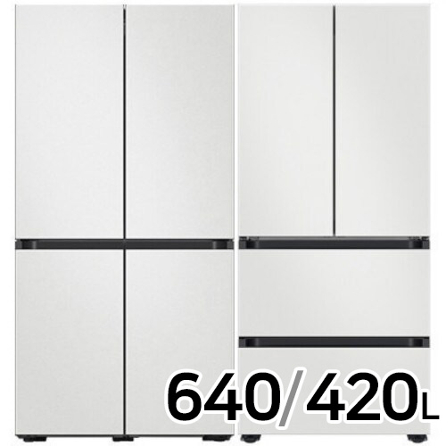 삼성전자 비스포크 키친핏 Max RM70F63R2A + 키친핏 코타 RQ42DB94R2AP (화이트)