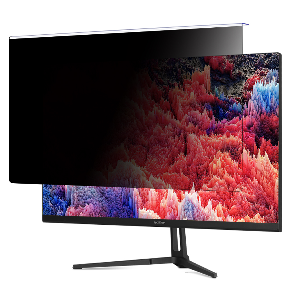 지클릭커  휴쉴드V2 사생활보호 블루라이트 차단 26도 거치형 모니터 보안필름