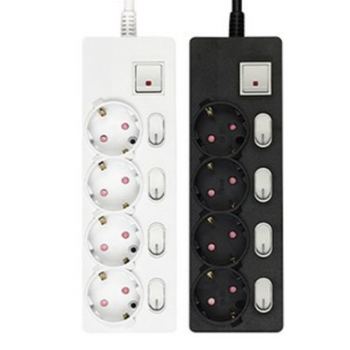 천하지엘씨 아이정 4구 16A 메인 개별스위치 과부하차단 멀티탭