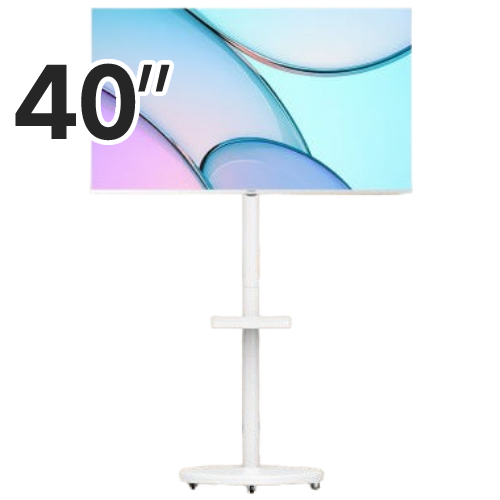더함 노바 AMG 리얼 화이트 스마트 40인치 QLED 돌비 AI 구글5.0 이동형 패키지