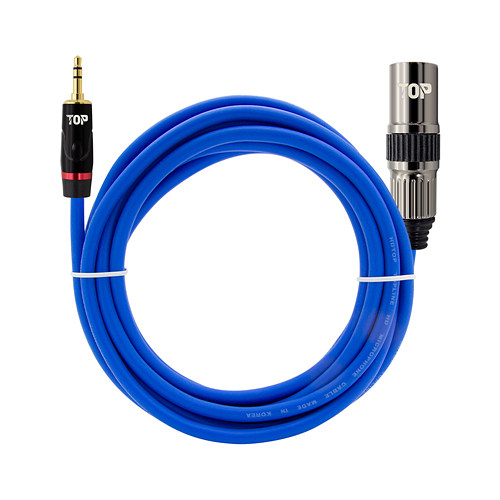 HDTOP  3.5mm 스테레오 to XLR MM 블루 케이블