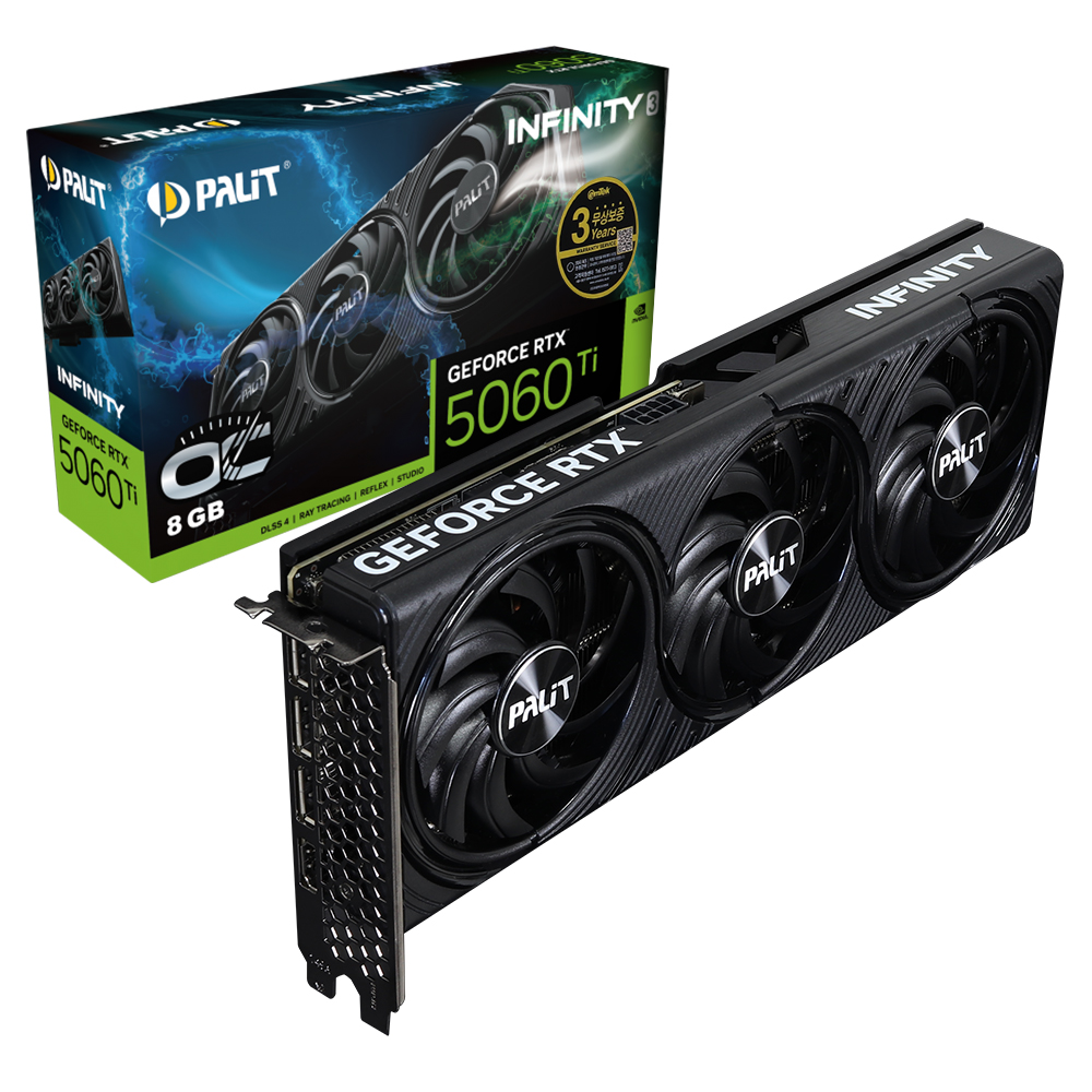 PALIT  지포스 RTX 5060 Ti Infinity 3 OC D7 8GB 이엠텍