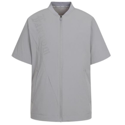 팬텀 로고 펀칭 홑겹 반팔 점퍼 211E2JP381_GY