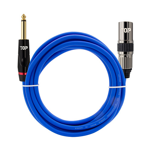 HDTOP  5.5 모노 to XLR 블루 케이블