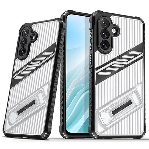 수나르  갤럭시A56 풀커버 범퍼 킥스탠드 반투명 젤하드 케이스