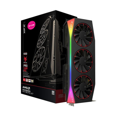 XFX  라데온 RX 9070 XT MERCURY Magnetic Air RGB OC D6 16GB