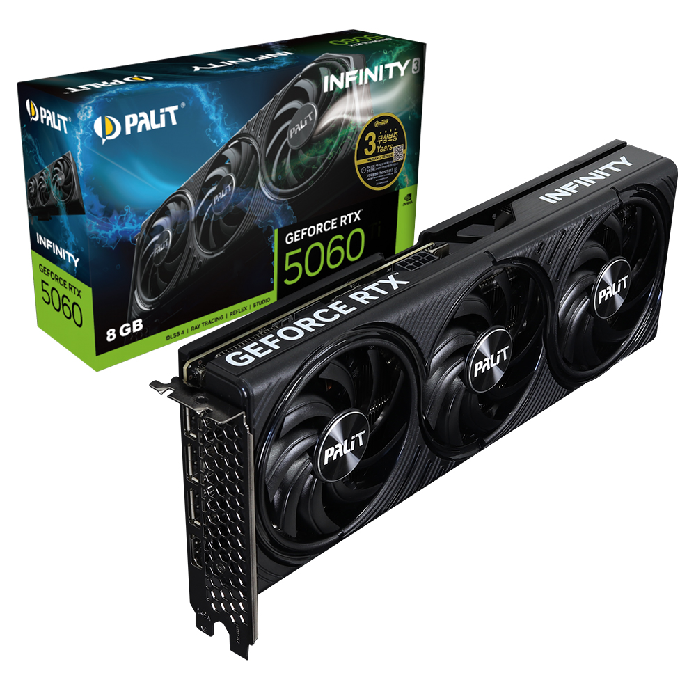 PALIT  지포스 RTX 5060 INFINITY 3 D7 8GB 이엠텍