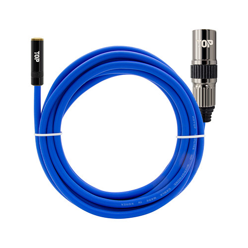 HDTOP  3.5mm 스테레오 to XLR FM 블루 케이블