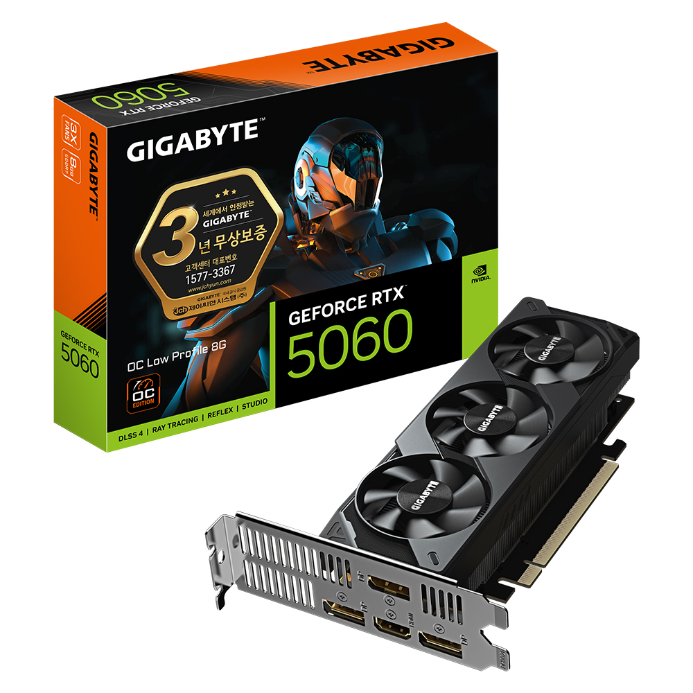 GIGABYTE  지포스 RTX 5060 UD2 OC D7 8GB Nano LP 제이씨현