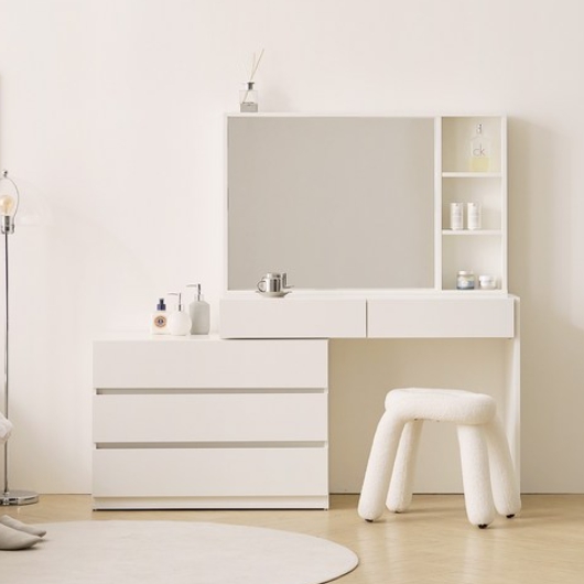 BIF보루네오  마르체 하임 와이드 3단 확장형 콘솔 수납장 화장대 1000