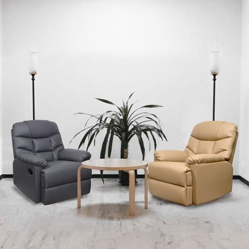 데코라인 엘스 가죽 리클라이너 1인용