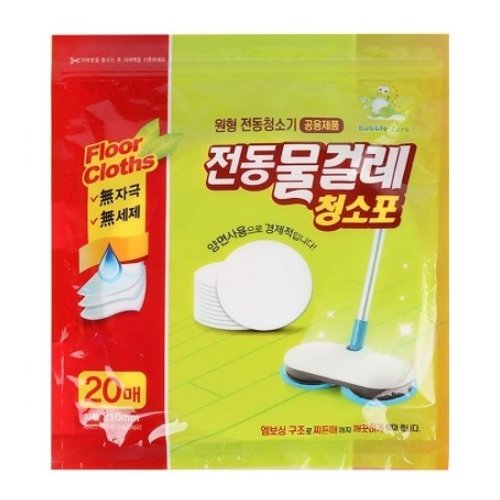 장원  원형 전동청소기 공용 물걸레 청소포 210mm