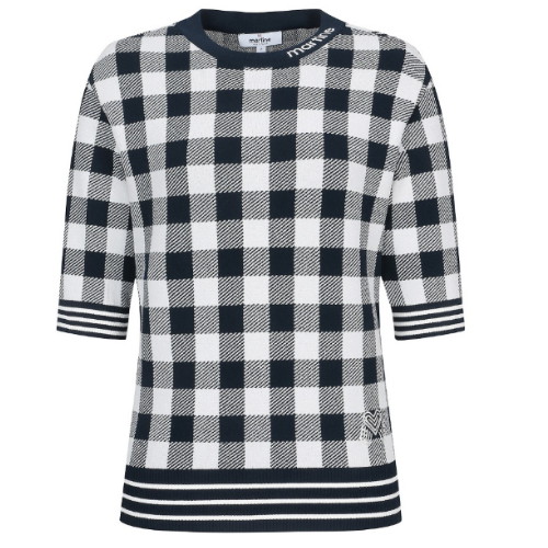 마틴골프  체크 자가드 니트 QW0ENI20349