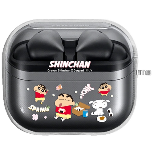 코쿼드  갤럭시 버즈3 짱구는 못말려 개구쟁이 투명 케이스