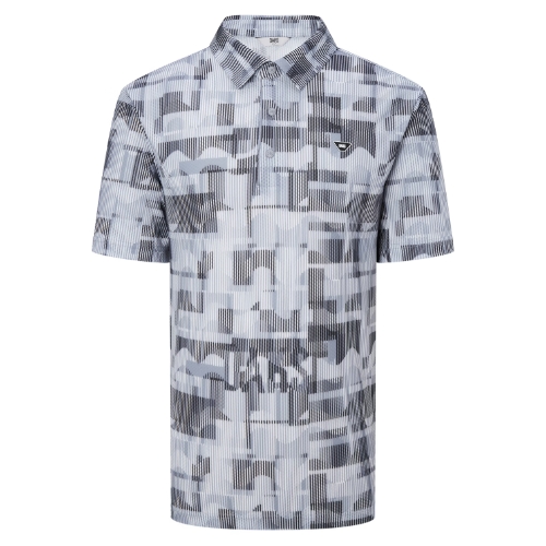 닥스골프 로고패턴 냉감 엠보 반팔 카라 DGTS5B531G2