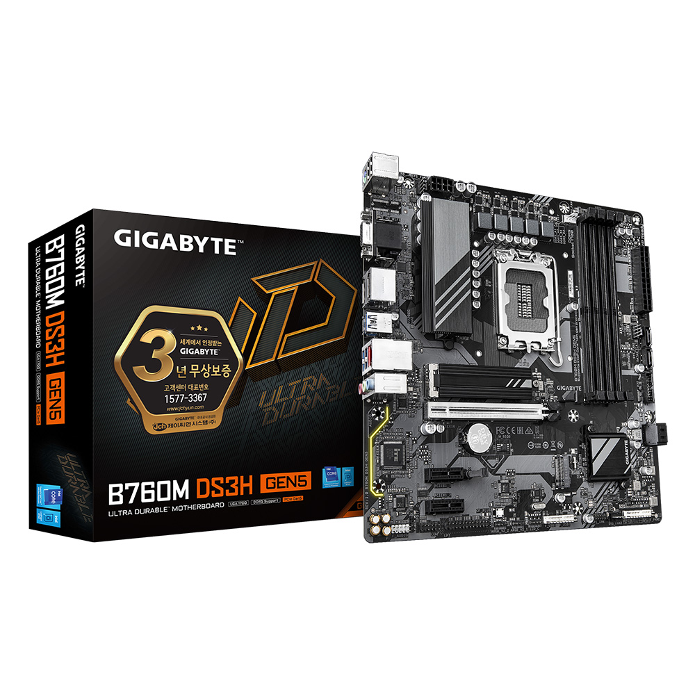 GIGABYTE  B760M DS3H GEN5 제이씨현