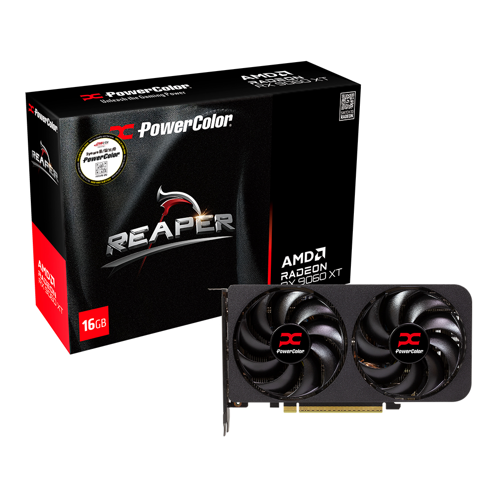 PowerColor  라데온 RX 9060 XT Reaper D6 16GB 대원씨티에스