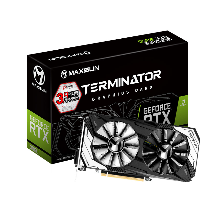 Maxsun  지포스 RTX 3050 터미네이터 D6 6GB 디앤디컴