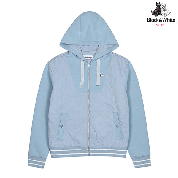 블랙앤화이트 후드 풀집업 티셔츠 6204LXSP