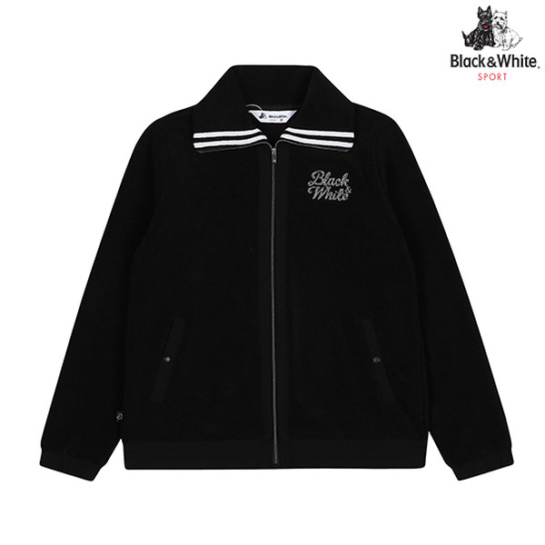 블랙앤화이트 와이드에리 풀오픈 티셔츠 9124LXSP