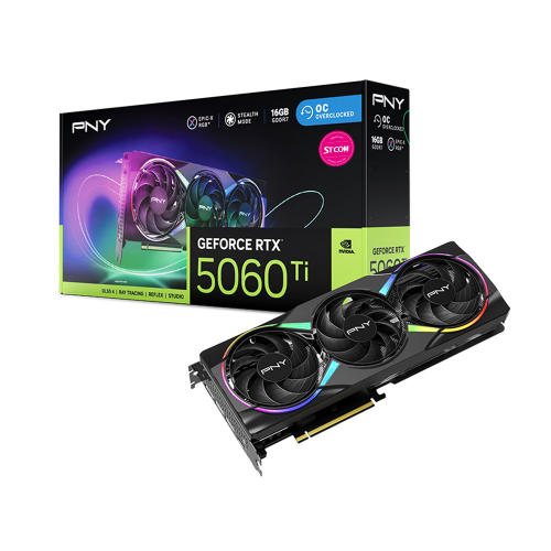 PNY  지포스 RTX 5060 Ti EPIC-X RGB OC D7 16GB Triple Fan STCOM