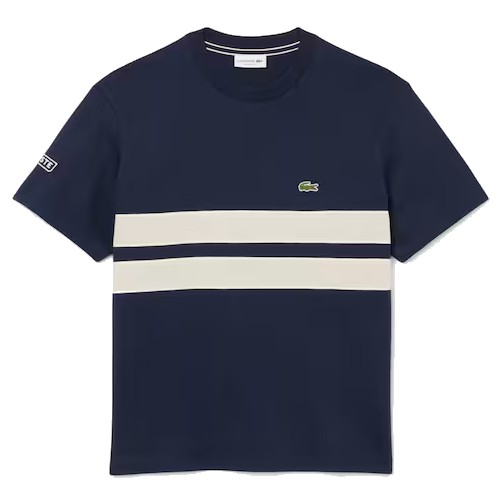 라코스테 체스트 스트라이프 티셔츠 TH9769-55G 166
