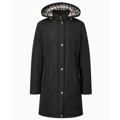 LF 닥스골프 퀼팅 탈착 후드 7부 패딩 점퍼 WNJU4D701BK