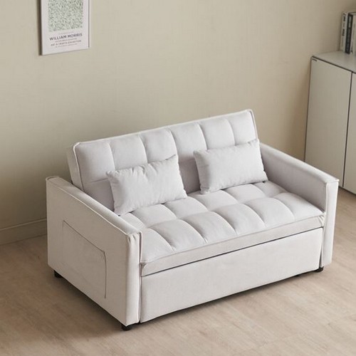 에보니아 토르 접이식 좌방석 확장형 패브릭 소파베드 2인용