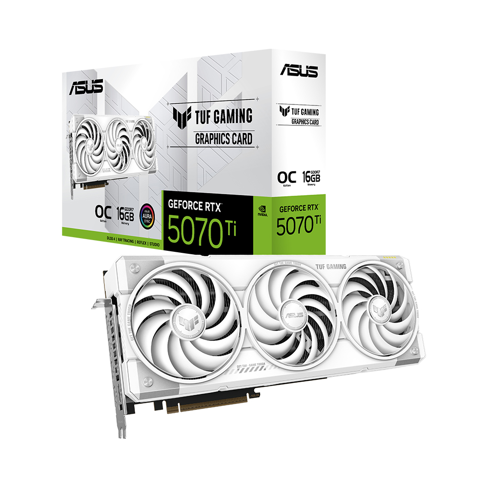 ASUS TUF Gaming 지포스 RTX 5070 Ti WHITE OC D7 16GB 대원씨티에스