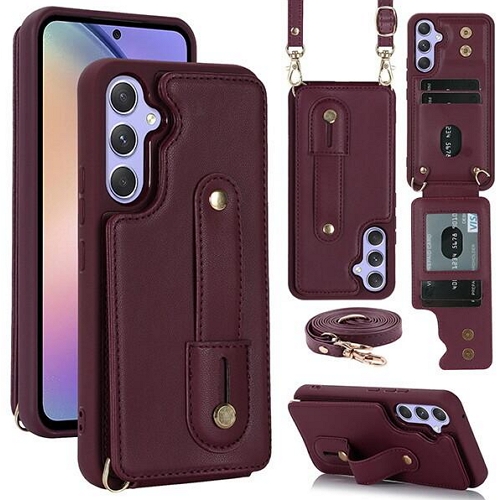 수나르  갤럭시A35 스트랩 가죽 카드수납 지갑 케이스