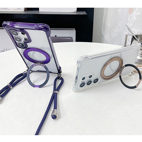 수나르  갤럭시S25 맥세이프 투명 하드 컬러 범퍼 케이스