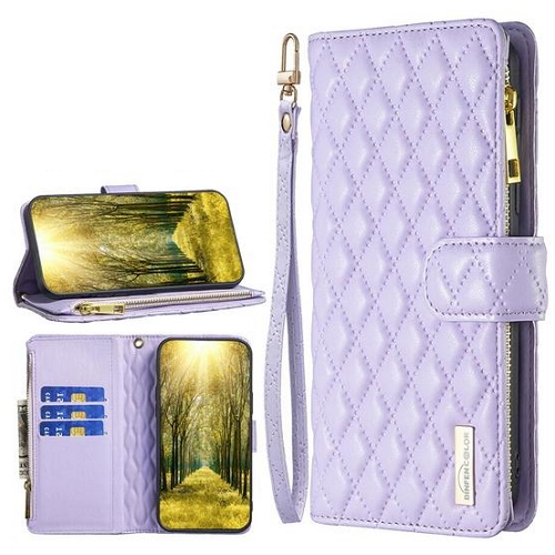 수나르  갤럭시A35 퀄팅 엠보싱 가죽 지퍼형 지갑 케이스