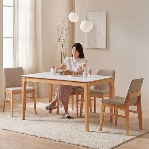 삼익가구 루나 통세라믹 원목 식탁 1400