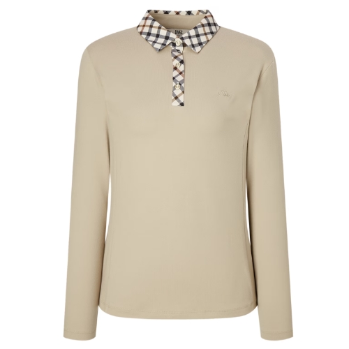 닥스골프 체크배색 긴팔폴로티셔츠 WNTS4D750I2