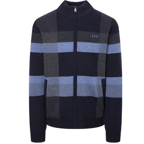 LF 닥스골프 체크 울 집업니트 WGSW4D851N2