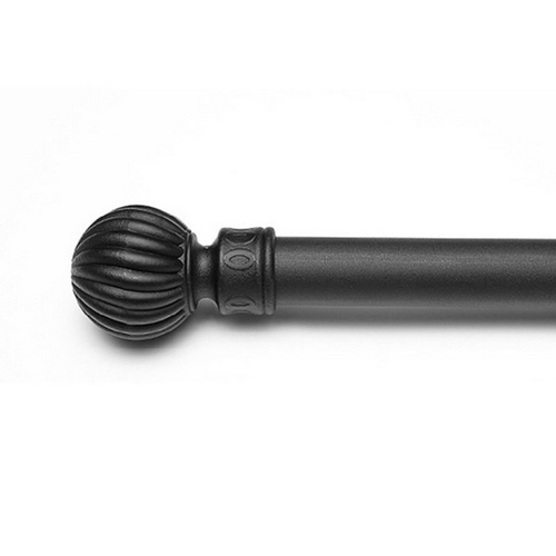 윈도우드레스 35mm 심플 라운드 블랙 커튼봉