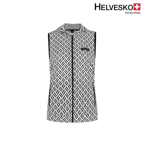 헬베스코 집업 헤링본 패턴 베스트 H2MWVT866