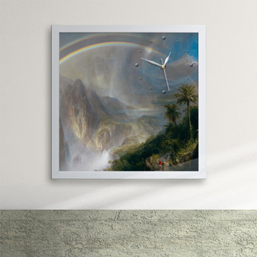 아트박스  꾸밈  px034-명화60_프레더릭에드윈처치_열대의장마철액자벽시계_디자인액자시계