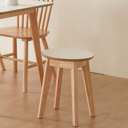 퍼니코  로엔 고무나무 원목 스툴