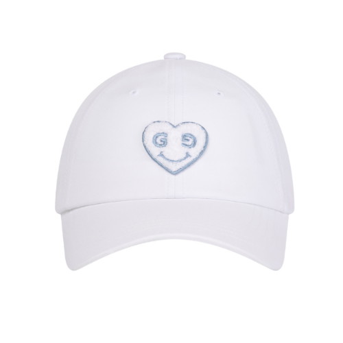 고엑스오  스마일하트 우븐 볼캡 화이트