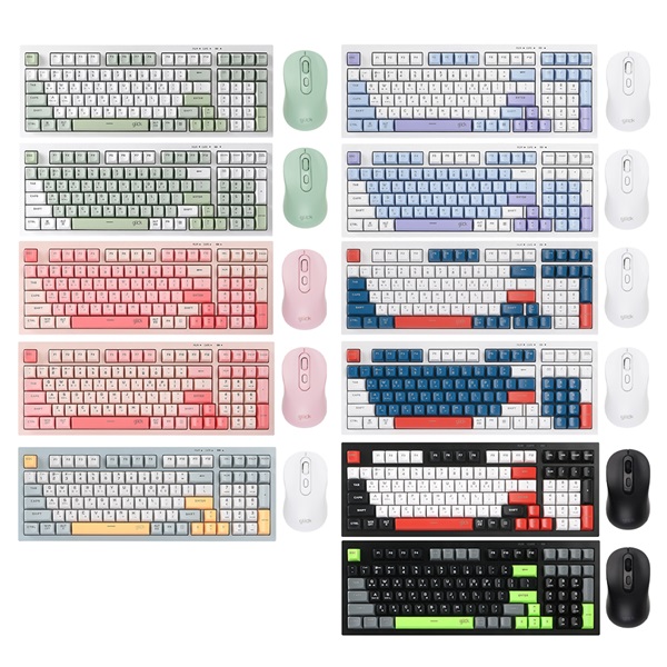 지클릭커  OFFICEPRO WMK90 사일런스 M 98 무선 키보드 마우스 세트