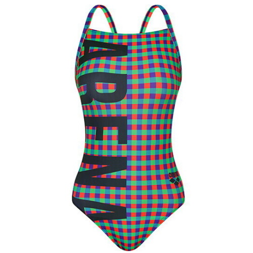 아레나  하이틴체크 원피스 수퍼플라이백 A5BL1PL68ORG